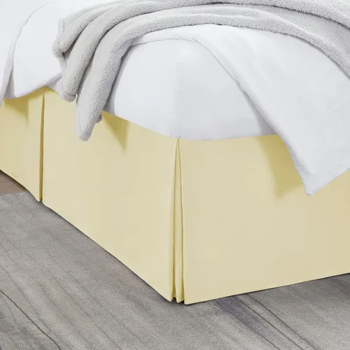 Miniatura 30 de Nestl Falda de cama individual blanca – Falda de cama de tamaño individual de 14 pulgadas de caída – Faldas de cama de microfibra cepillada – Falda