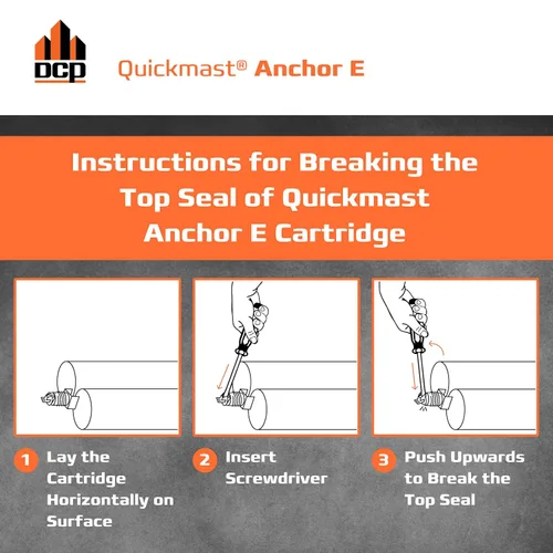 Miniatura 8 de DCP Quickmast Anchor E - Epoxi de anclaje de hormigón – Dos partes, cartucho doble, sistema epoxi de ajuste rápido para barras de refuerzo, varillas