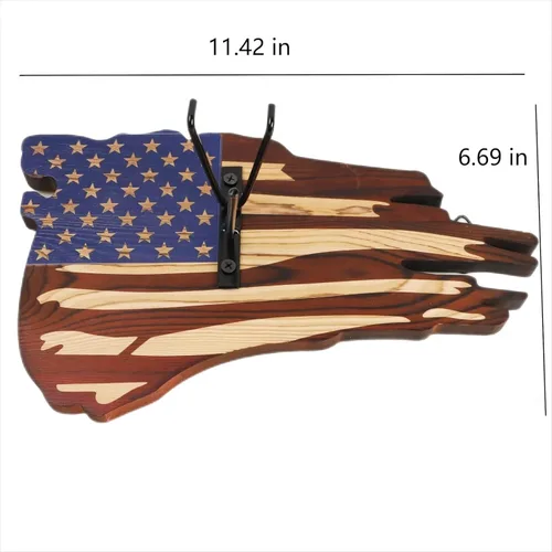 Miniatura 2 de Colgador de calavera de montaje europeo, pedestal decorativo de bandera de Estados Unidos, kit de montaje de cornamentas de ciervo, estante