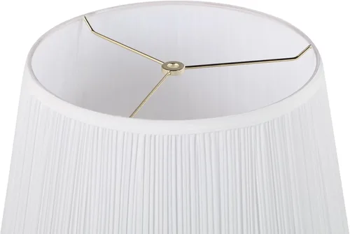 Miniatura 4 de Aspen Creative 33133, Pantalla de Lámpara de Araña Tradicional Plisada con Forma de Hongo, Blanco, 6" Superior x 14" Inferior x 8" Diagonal