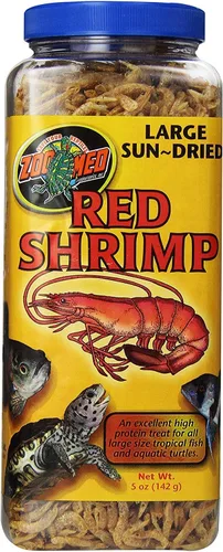 Miniatura 4 de Zoo Med Paquete de 2 camarones rojos grandes secados al sol, 0.5 onzas cada uno, regalo para peces tropicales grandes y tortugas acuáticas