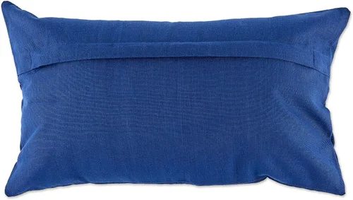 Miniatura 2 de DII Colección de fundas de almohada decorativas de algodón, color azul marino, 12x20, 4