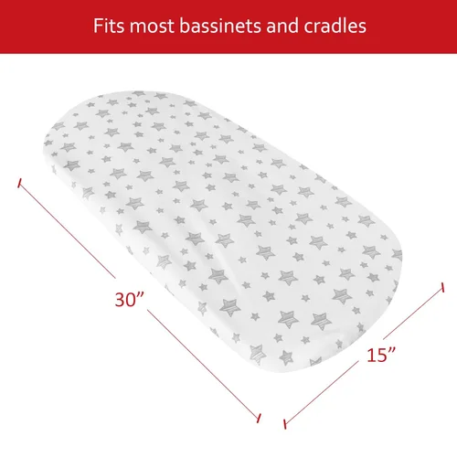 Miniatura 4 de Sábanas impermeables para moisés, paquete de 2 unidades, compatibles con Dream On Me Karley/Lacy & Fisher-Price y Baby Delight Snuggle Nest Moisés