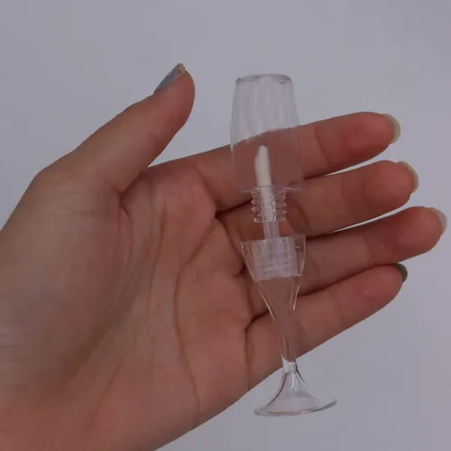 Miniatura 6 de FZBNSRKO 10 tubos de brillo de labios, mini botellas vacías en forma de copa de vino, mini botellas recargables, tubo de brillo labial, contenedores