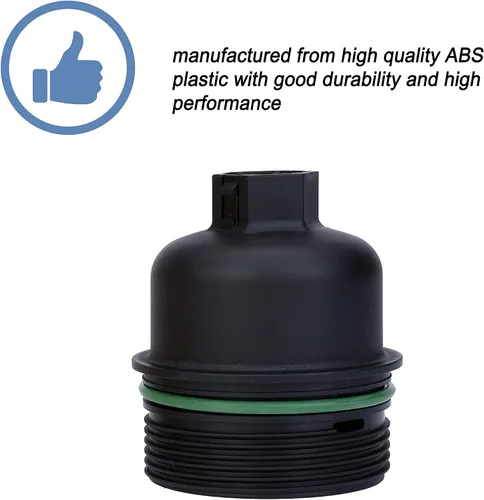 Miniatura 4 de ONER Conjunto de tapa de carcasa para filtro de aceite y filtro de aceite, apto para Maserati Ghibli V6 3.0L 2014-2019, Maserati Quattroporte V6