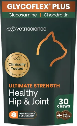 Miniatura 18 de VetriScience Laboratories GlycoFlex 3, Suplemento para cadera y articulaciones de gatos, 60 pastillas de tamaño masticable