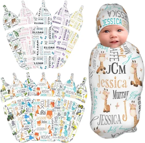Miniatura 10 de Manta personalizada para bebé y niño con nombre, mantas de bebé personalizadas para niñas y niños con nombre, artículos personalizados para bebés
