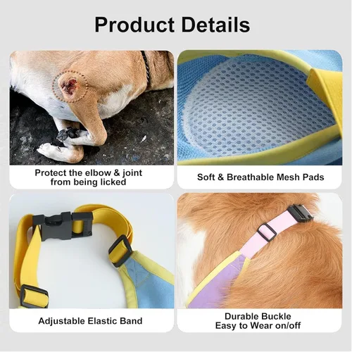 Miniatura 2 de Dog Recovery Sleeve with Paded, Dogs Front Leg Sleeves After Surgery, Elbow Protector for Small Medium Large Dogs, Puppy Joint Brace Prevent Licking