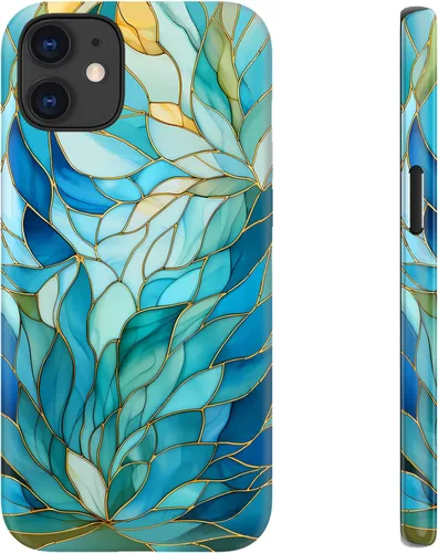 Miniatura 58 de LUHOURI Funda para iPhone 12 Mini, compatible con carga inalámbrica, doble capa, interior de silicona suave + carcasa exterior dura, bonito diseño