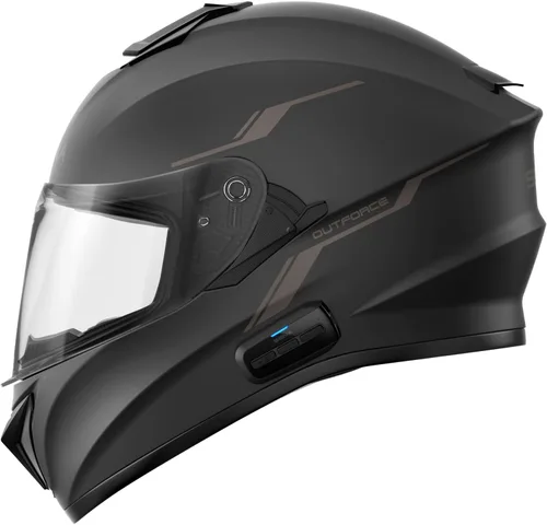 Miniatura 3 de Sena OutForce Smart Helmet integral de cara completa (negro mate, extra grande) (OUTFORCE-MB0XL) - SP85