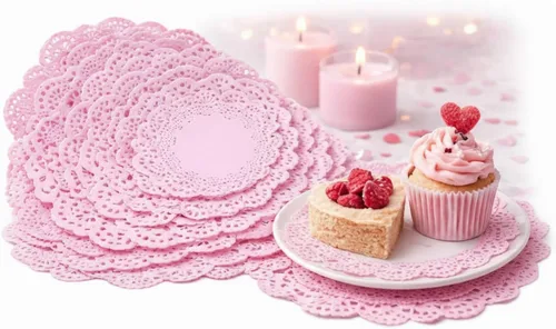 Miniatura 11 de Boao Doilies de papel blanco para decoración de mesa de bodas y vacaciones, 160 piezas de varios tamaños redondos de encaje para mesas de postre