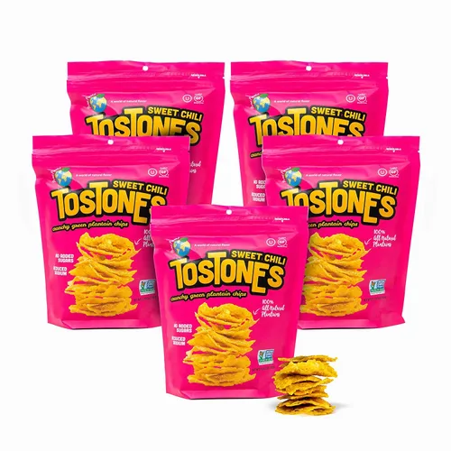 Miniatura 5 de TOSTONES, plátanos verdes, bolsa resellable, chips crujientes, plátanos, aceite de palma y sal, 3.53 onzas por unidad, 3.53 onzas por unidad, sabor