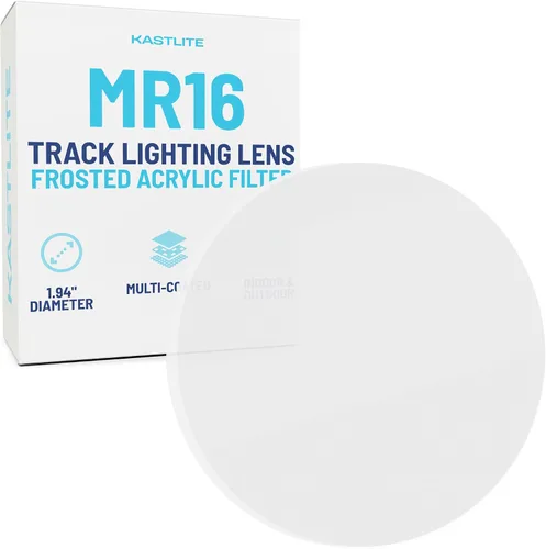 Miniatura 24 de KastLite Filtro de Cabeza de Luz de Riel de Halo Ámbar – Lente de Bombilla Acrílica MR11 WAC – Cubierta de Repuesto para Accesorios de Techo, Focos