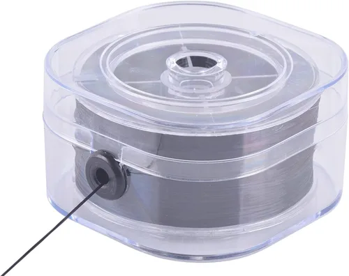 Miniatura 4 de KONMAY 1 Rollo de Cuerdas Planas Elásticas para Pulseras de 0.032 in con Estuche Organizador, 90 Yardas de Hilo Elástico de Cristal Negro para Hacer