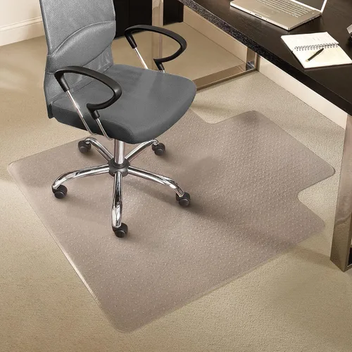 Miniatura 3 de Staples Tapete para silla de oficina, tapetes transparentes con borde, alfombras de pelo medio, cobertura extendida debajo del escritorio, 48 x 36