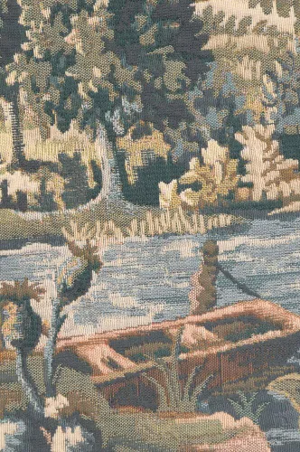Miniatura 3 de C Charlotte Home Furnishings Inc Paysage Flamand Bateau - Funda de almohada cuadrada de 17 x 17 pulgadas, funda de cojín decorativa bohemia