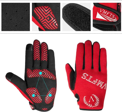 Miniatura 4 de Guantes de ciclismo VMFTS con gel y guantes deportivos sin dedos completos para fitness, levantamiento de pesas, entrenamiento de escalada