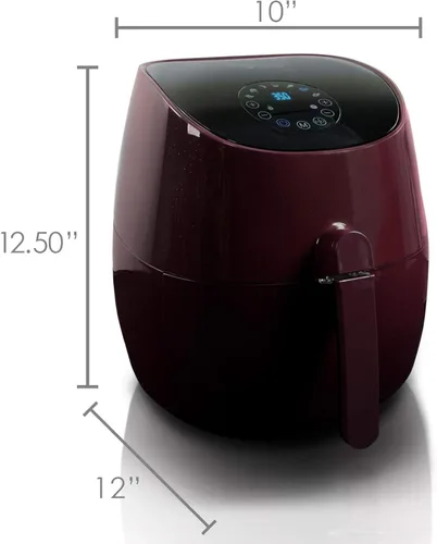 Miniatura 8 de Freidora de aire digital de 3.5 cuartos de galón y multicocina, circulación de aire caliente sin aceite con 7 funciones de cocción preestablecidas
