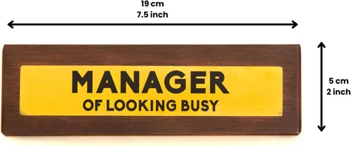 Miniatura 3 de Boxer Gifts Divertido letrero de placa de escritorio de oficina – Manager Of Looking Busy – Regalos de broma para jefes y compañeros de trabajo