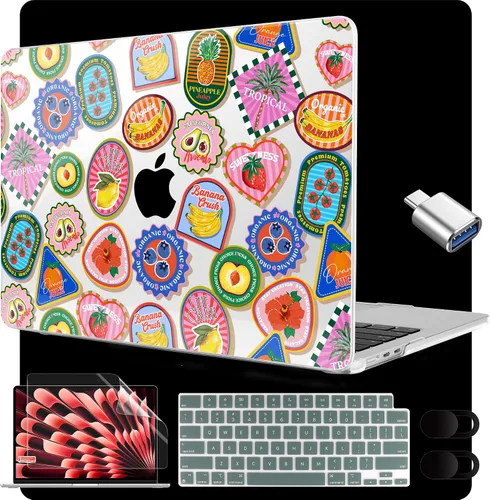 Miniatura 16 de MEEgoodo Funda para MacBook Air M5/M4/M3/M2 de 15 pulgadas 2026 2025 2024 2023, funda compatible con el modelo (A3448/A3241/A3114/A2941)