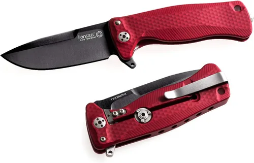 Miniatura 4 de Lion Steel SR22A Sleipner - Cuchillo de bolsillo plegable con bloqueo de marco, mango de aluminio mecanizado, sistema de rodamiento de bolas IKBS