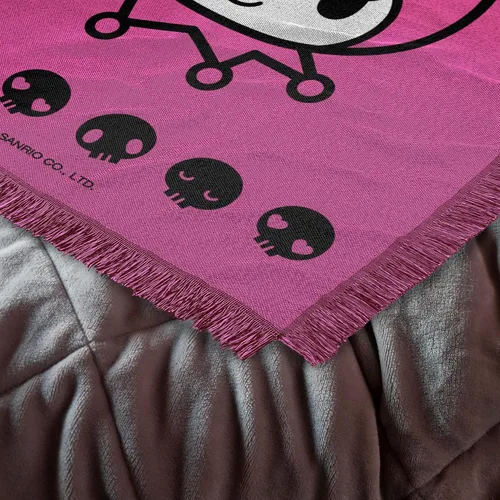 Miniatura 4 de Northwest Manta de jacquard tejida, 46 x 60 pulgadas, Kuromi Sugar and Skulls