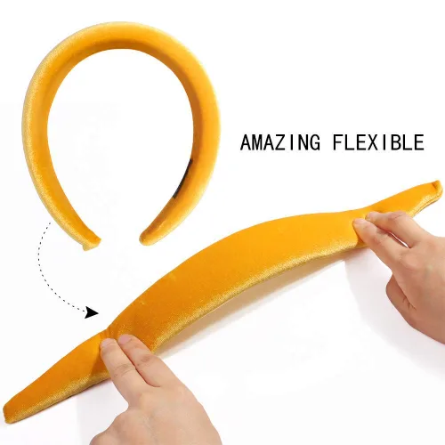 Miniatura 3 de Diademas para el cabello para mujer, 6 piezas de diademas para mujer, accesorios de moda, bandas acolchadas de terciopelo para la cabeza, lindas
