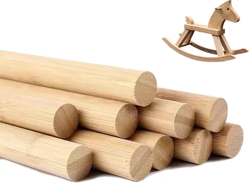 Miniatura 10 de DaTpuik Varillas de Espiga de 1/4 x 36 Pulgadas 25PCS Palos de Madera Varillas de Espiga de Madera - Palos de Bambú Sin Terminar - para Manualidades