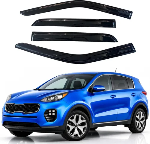 Miniatura 75 de Visor para ventana IG para Hyundai Venue 2020-2023, protector contra la lluvia, adhesivo extra duradero, deflector de viento para lado