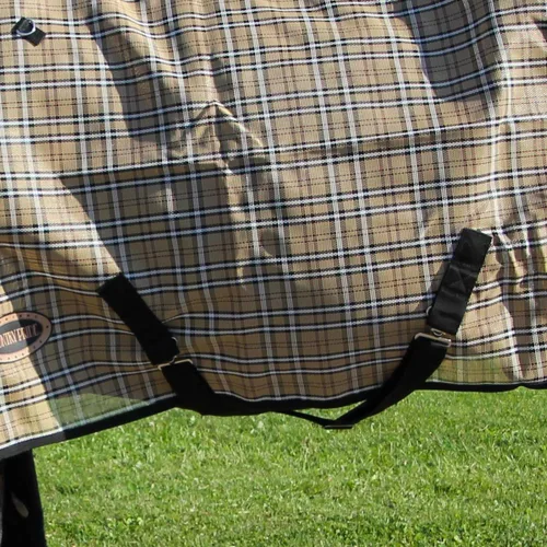Miniatura 6 de Country Pride Textilene - Sábana para caballos, malla transpirable duradera, doble hebilla frontal ajustable, correas elásticas para las patas