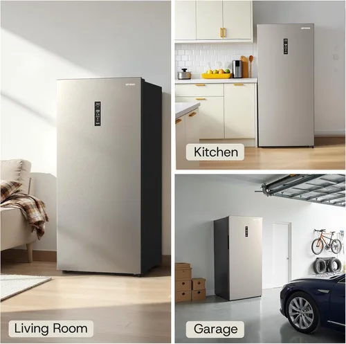 Miniatura 9 de Upstreman Congelador vertical de 14.0 pies cúbicos, congelador convertible con control electrónico inteligente, sin escarcha, Energy Star