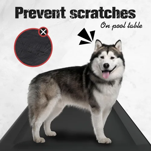 Miniatura 6 de Funda para mesa de billar de 7 pies con cepillo para mesa de billar, fundas de cuero impermeable para exteriores, para proteger la mesa de billar