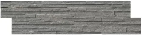 Miniatura 3 de Tenedos Mármol gris carbón de 6 pulgadas x 24 pulgadas, panel de pared apilado de piedra natural, acabado de cara dividida para salpicaduras