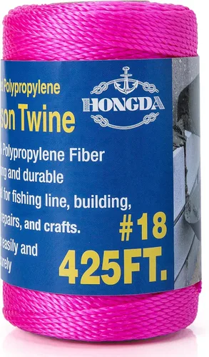 Miniatura 15 de HONGDA Mason Line - Cuerda de polipropileno torcido #18 de 215 pies, perfecta para trabajos de mampostería y para el diseño de construcción general