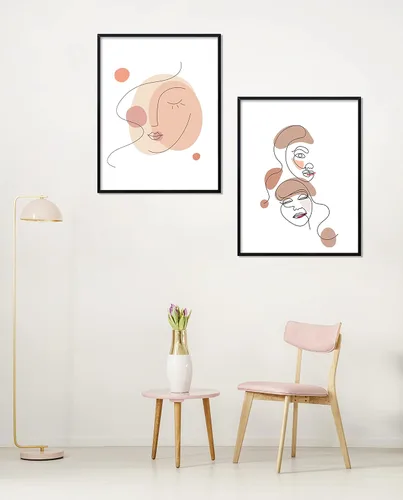 Miniatura 6 de ELSKER&HOME 22x28 Marco, Marcos para Póster 3 Pack Negro para Montaje en Pared Horizontal o Vertical, Resistente y a Prueba de Arañazos