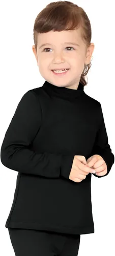 Miniatura 7 de Lilax Camiseta básica de algodón de cuello alto falso de manga larga para niña