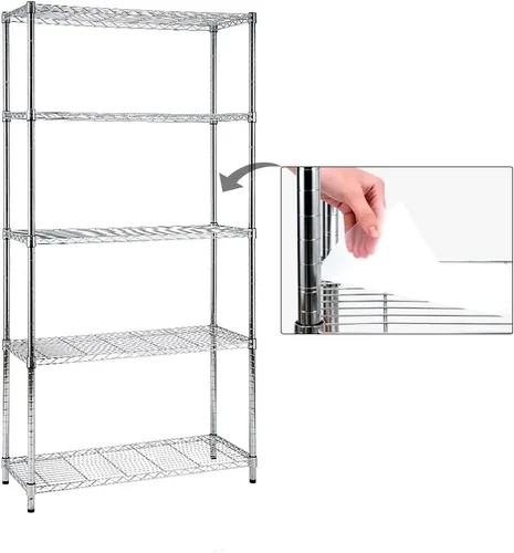 Miniatura 10 de EFINE - Estantería de 5 estantes con forros para estantes, certificado NSF, estantes ajustables de alambre de metal resistente, capacidad de carga