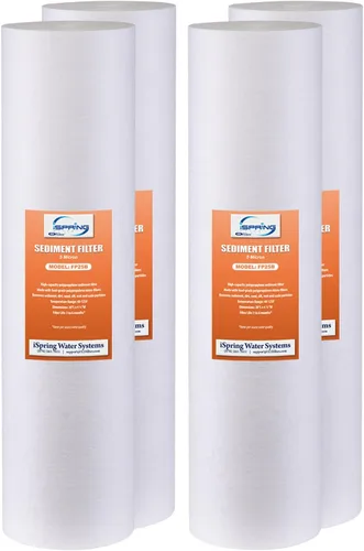 Miniatura 18 de iSpring FCRC25B - Cartucho de repuesto de filtro de agua de alta capacidad de 20 x 4.5 pulgadas, reductor de plomo, blanco, 1 unidad (paquete de 1)
