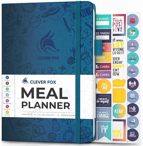 Miniatura 19 de Clever Fox Agenda semanal de comidas, diario de preparación de comidas semanal y diario con listas de compras y comestibles para planificación