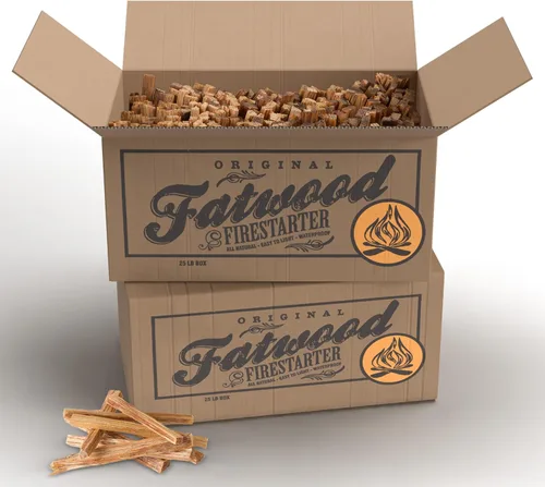 Miniatura 12 de Fatwood - Palos de inicio de fuego, caja de 10 libras, para interiores o exteriores, 100% naturales, iniciadores de fuego de pino para fogatas