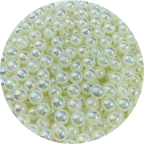 Miniatura 21 de 300 cuentas de perlas para manualidades de 0.315 pulgadas (0.315 in), cuentas redondas sueltas de perlas para collares, pulseras, aretes, blanco AB