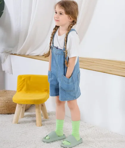 Miniatura 9 de FJPTREN Zapatos de nube para niños y niñas, sandalias acolchadas antideslizantes, zapatos de ducha ligeros, plataforma para niños, suela gruesa