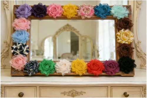 Miniatura 7 de yycraft Pack de Flores de estrás de 2 pulgadas con perla para manualidades.
