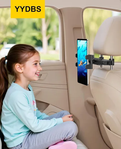 Miniatura 7 de Soporte para tablet para reposacabezas de automóvil [brazo de extensión resistente 3 en 1] Soporte ajustable para iPad para asiento trasero