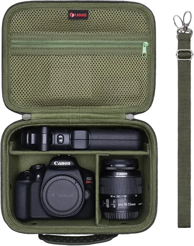 Miniatura 10 de XANAD Bolsa de cámara DSLR para cámaras sin espejo Canon EOS RebelT7/R100/R50/R6 Mark II/R50 V/R8/R10/R6 Mark III/R5 Mark II/RP SLR sin espejo