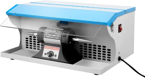 Máquina pulidora de pulido de mesa 110 V Pulidor de joyas Colector de polvo y luz 8000RPM 200W, pulidor de joyería para pulir joyas, materiales de