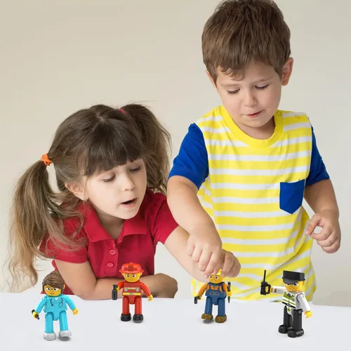 Miniatura 2 de Picasso Toys - Figuras de acción magnéticas de personajes de 4 piezas de astronauta para bloques de construcción, juego de juguetes para niños
