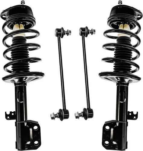 Miniatura 48 de Detroit Axle - Puntales delanteros con resorte helicoidal + enlaces de extremo de barras estabilizadoras de repuesto para Ford Flex Lincoln MKT