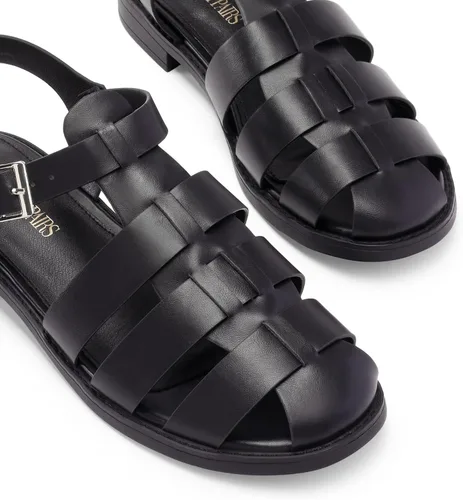 Miniatura 3 de DREAM PAIRS Fisherman Gladiator - Sandalias planas tejidas para verano