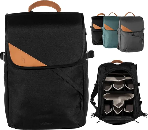 Holdland Mochila para cámara de 28L para hombres o mujeres, fotógrafos con protección contra la lluvia impermeable, funda para laptop y cinturón de